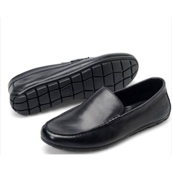 BORN Allan Black Leather Loafer Size 14M - Picture 1 of 7